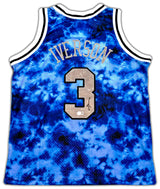 Philadelphia 76ers Allen Iverson Autographed Blue Authentic Mitchell & Ness 1996-97 HWC Swingman Galaxy Jersey Size L Beckett BAS Witness Stock #253621