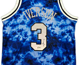 Philadelphia 76ers Allen Iverson Autographed Blue Authentic Mitchell & Ness 1996-97 HWC Swingman Galaxy Jersey Size L Beckett BAS Witness Stock #253621