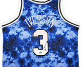 Philadelphia 76ers Allen Iverson Autographed Blue Authentic Mitchell & Ness 1996-97 HWC Swingman Galaxy Jersey Size XL Beckett BAS Witness Stock #253622