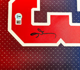 Philadelphia 76ers Allen Iverson Autographed Red Authentic Mitchell & Ness 1996-97 HWC Swingman Fadeaway Jersey Size XL Beckett BAS Witness Stock #253633