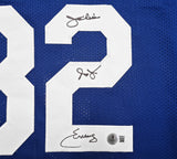 New York Nets Julius "Dr. J" Erving Autographed Blue Jersey Beckett BAS Witness Stock #253705