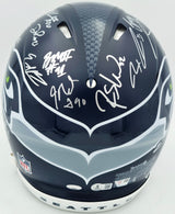 Seattle Seahawks Super Bowl LX Champions Autographed Blue Full Size Speed Authentic Helmet With 28 Signatures Including Sam Darnold & Jaxon Smith-Njigba Beckett BAS Witness Stock #268083