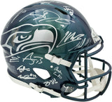 Seattle Seahawks Super Bowl LX Champions Autographed Rivalries Full Size Speed Authentic Helmet With 28 Signatures Including Sam Darnold & Jaxon Smith-Njigba Beckett BAS Witness Stock #268085