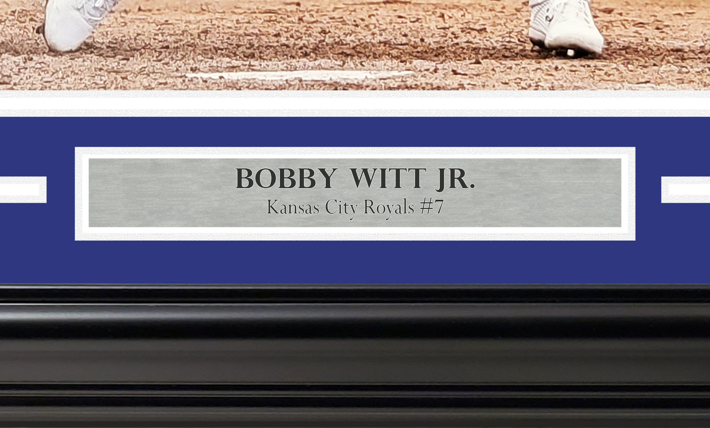 Bobby Witt Jr. Autographed Framed 16x20 Photo Kansas City Royals Beckett BAS Witness Stock #254231