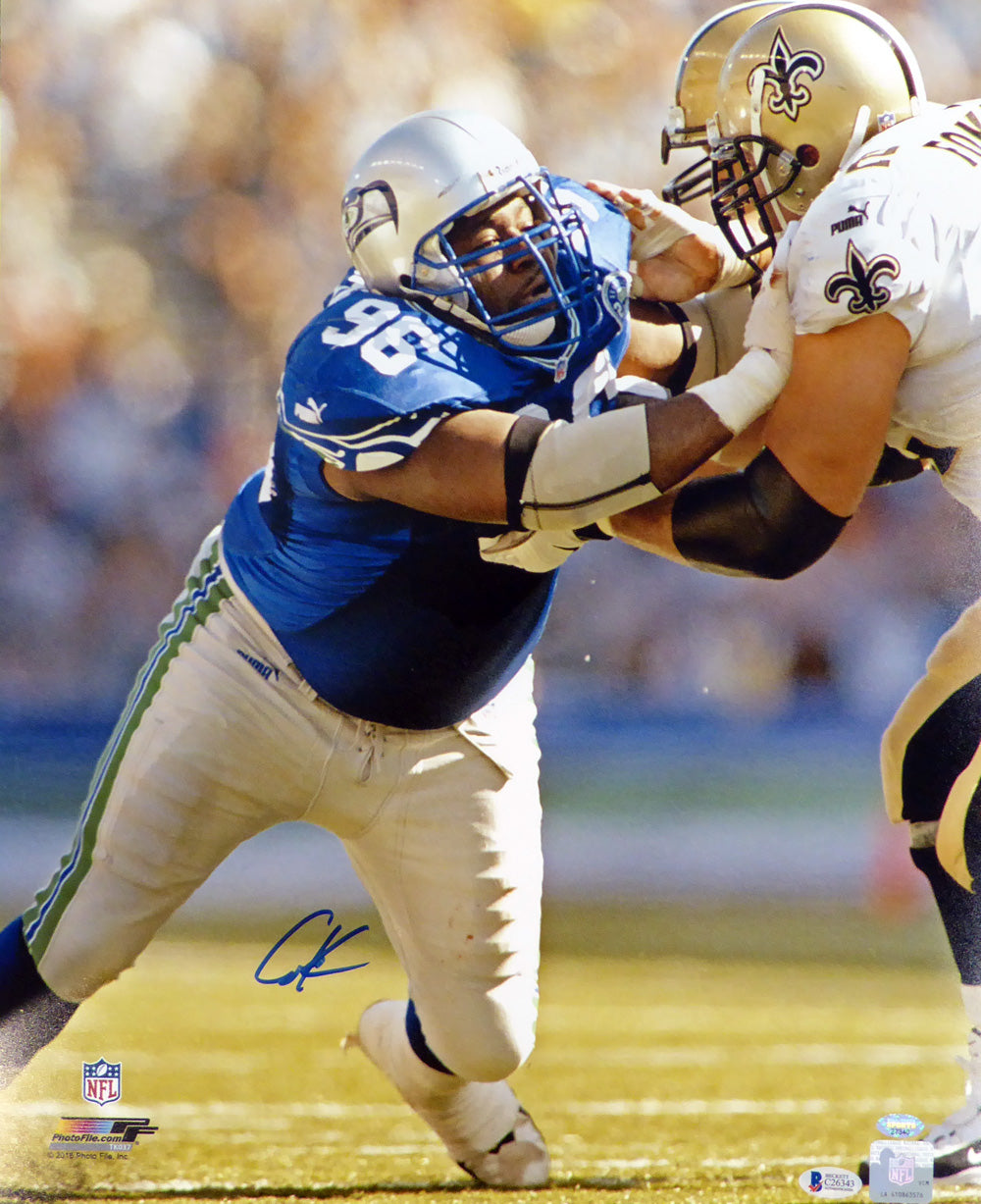 Cortez Kennedy Autographed Framed 16x20 Photo Seattle Seahawks Beckett BAS Stock #254234