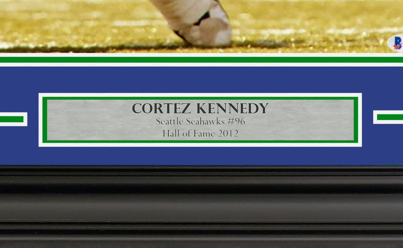 Cortez Kennedy Autographed Framed 16x20 Photo Seattle Seahawks Beckett BAS Stock #254234