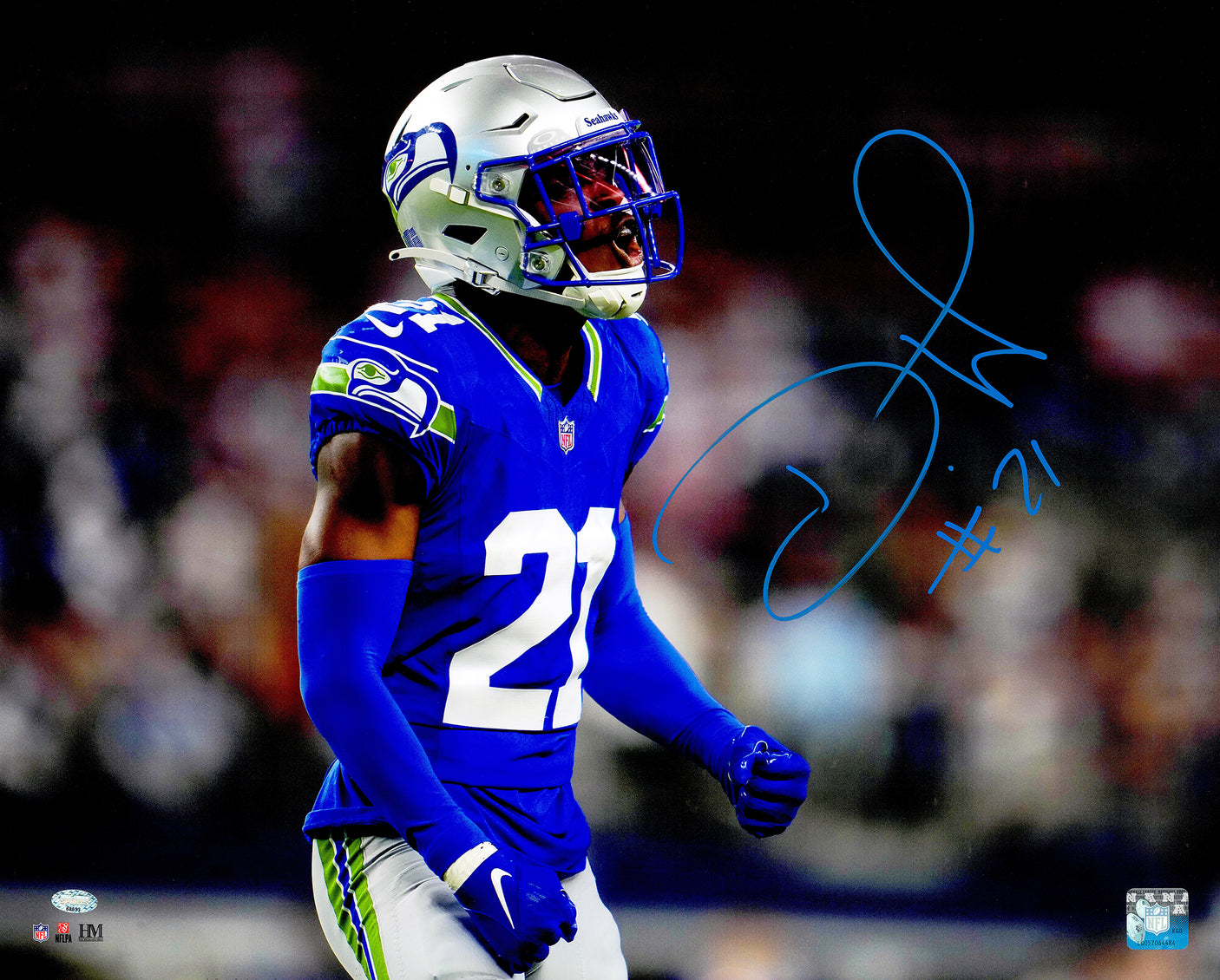 Devon Witherspoon Autographed Framed 16x20 Photo Seattle Seahawks MCS Holo Stock #254236