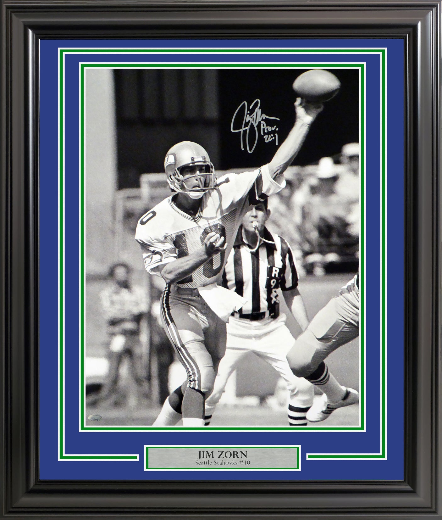 Jim Zorn Autographed Framed 16x20 Photo Seattle Seahawks MCS Holo Stock #254242