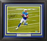 Justin Herbert Autographed Framed 16x20 Photo Los Angeles Chargers Fanatics Holo Stock #254244