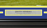Justin Herbert Autographed Framed 16x20 Photo Los Angeles Chargers Fanatics Holo Stock #254244