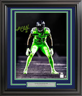Kam Chancellor Autographed Framed 16x20 Photo Seattle Seahawks Color Rush MCS Holo Stock #254245