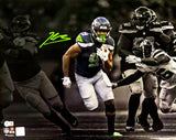 Kenneth Walker III Autographed Framed 16x20 Photo Seattle Seahawks Spotlight Beckett BAS Witness Stock #254248