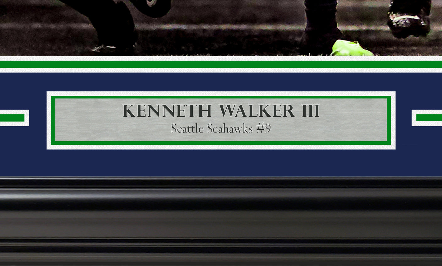 Kenneth Walker III Autographed Framed 16x20 Photo Seattle Seahawks Spotlight Beckett BAS Witness Stock #254248