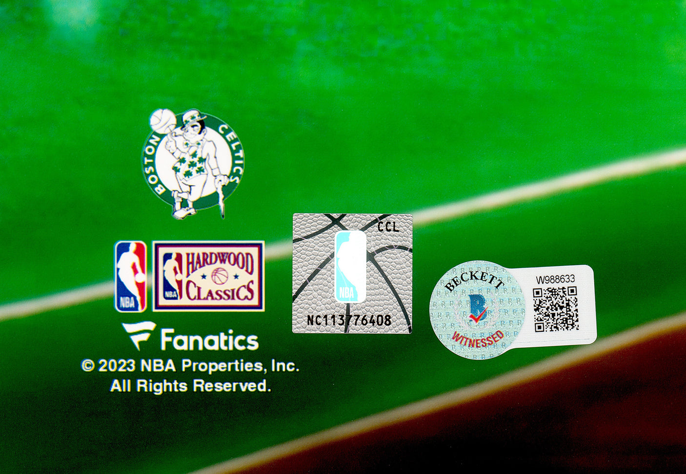 Larry Bird Autographed Framed 16x20 Photo Boston Celtics Beckett BAS Witness Stock #254250