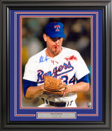 Nolan Ryan Autographed Framed 16x20 Photo Texas Rangers Bloody Beckett BAS QR Stock #254254