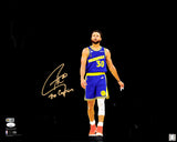 Stephen Curry Autographed Framed 16x20 Photo Golden State Warriors Spotlight "The Captain" JSA Stock #254258