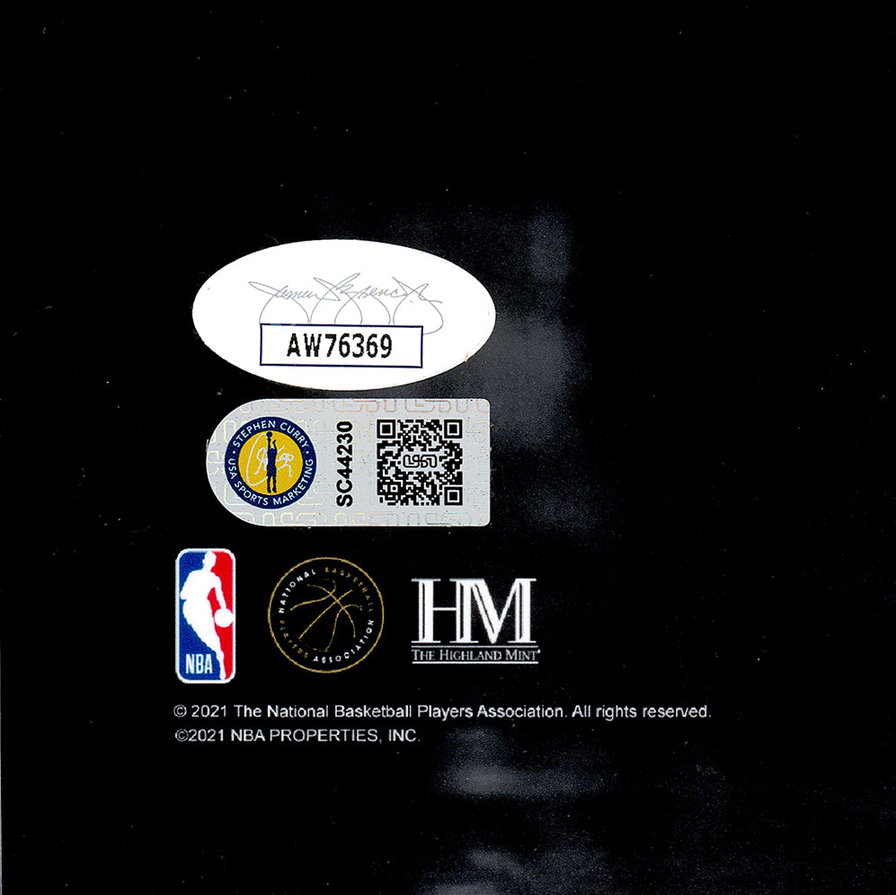 Stephen Curry Autographed Framed 16x20 Photo Golden State Warriors Spotlight JSA Stock #254259