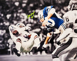 Steve Largent Autographed Framed 16x20 Photo Seattle Seahawks Tackle Fumble Hit vs. Mike Harden "HOF 95" MCS Holo Stock #254260