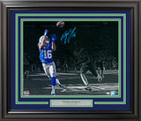 Tyler Lockett Autographed Framed 16x20 Photo Seattle Seahawks Spotlight MCS Holo Stock #254263