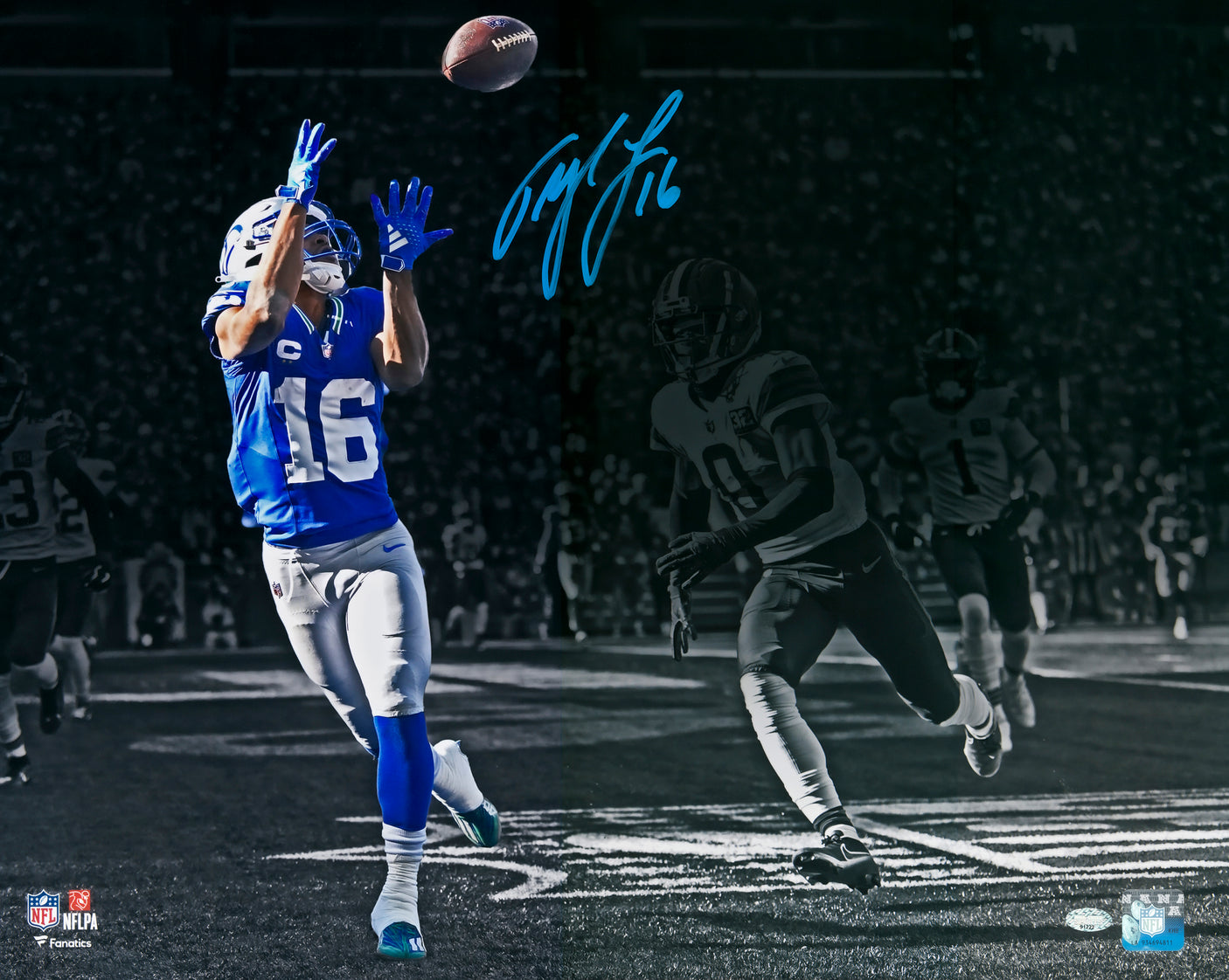 Tyler Lockett Autographed Framed 16x20 Photo Seattle Seahawks Spotlight MCS Holo Stock #254263