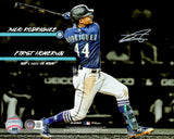 Julio Rodriguez Autographed Framed 8x10 Photo Seattle Mariners 1st Home Run Beckett BAS QR Stock #254281
