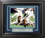 Ken Griffey Jr. Autographed Framed 8x10 Photo Seattle Mariners 1995 Dogpile Beckett BAS QR Stock #254283