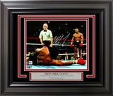 Mike Tyson Autographed Framed 8x10 Photo Standing Over Beckett BAS Stock #254288