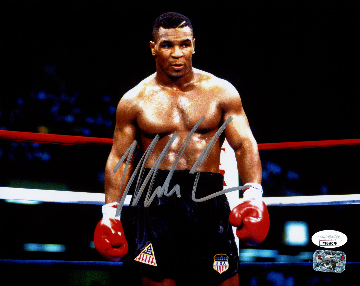 Mike Tyson Autographed Framed 8x10 Photo Posing JSA Stock #254290