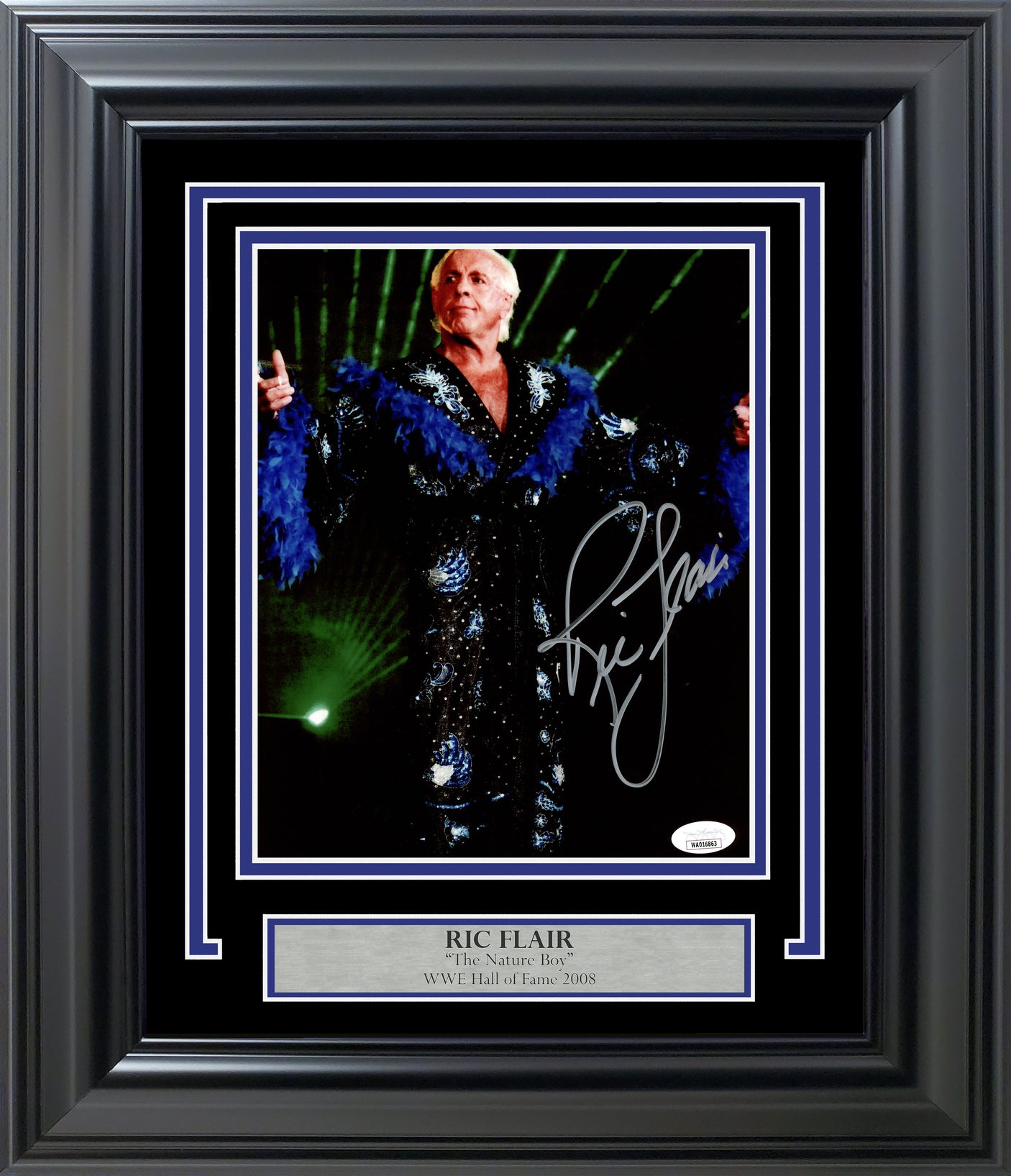 Ric Flair Autographed Framed 8x10 Photo WWE JSA Stock #254294