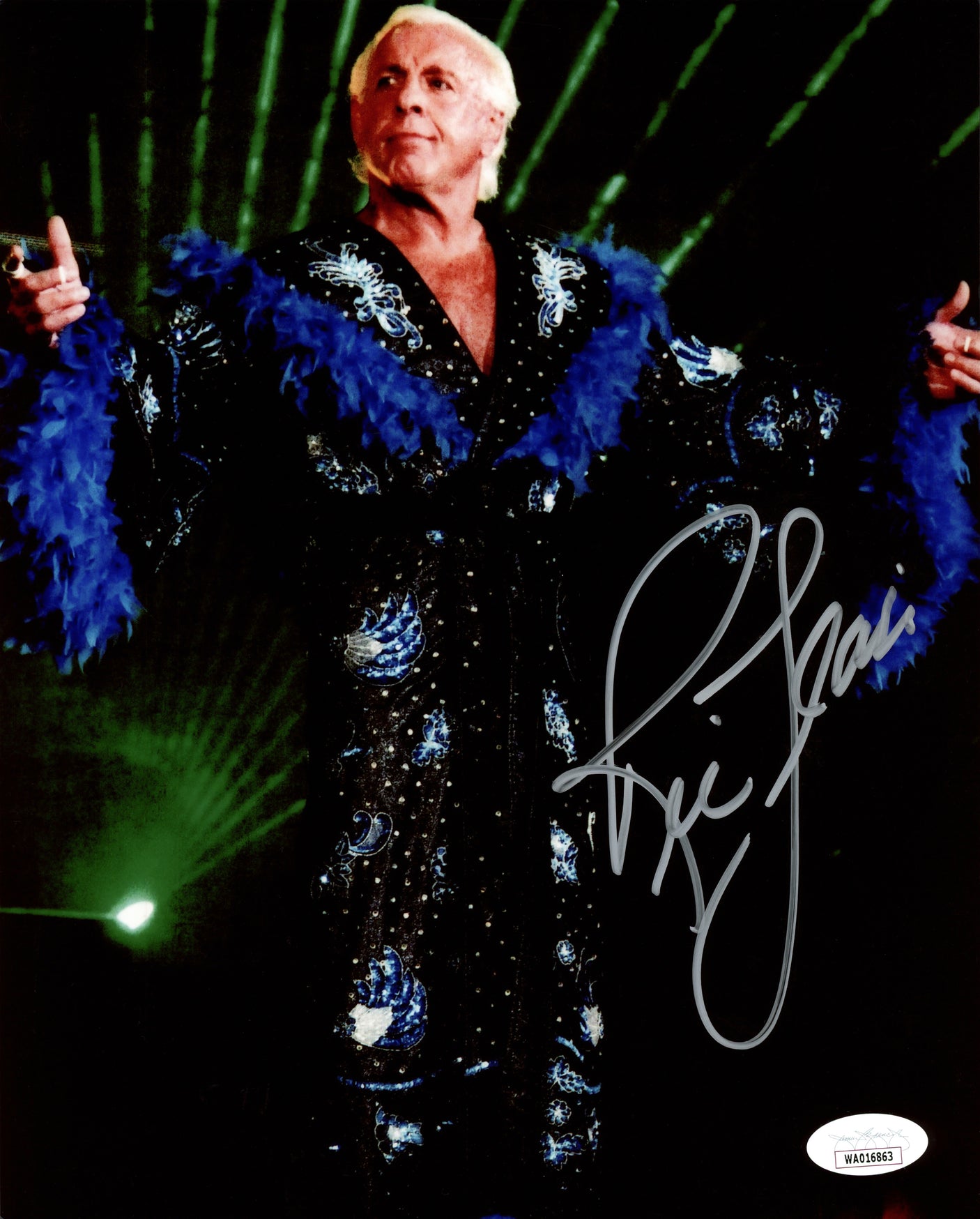 Ric Flair Autographed Framed 8x10 Photo WWE JSA Stock #254294