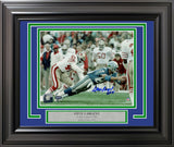 Steve Largent Autographed Framed 8x10 Photo Seattle Seahawks "HOF 95" MCS Holo Stock #254299