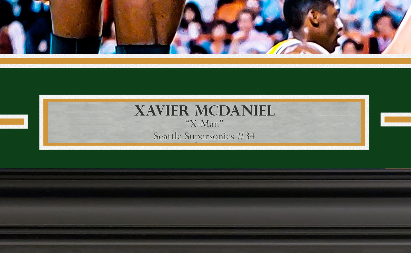 Xavier McDaniel Autographed Framed 16x20 Photo Seattle Supersonics MCS Holo Stock #254310