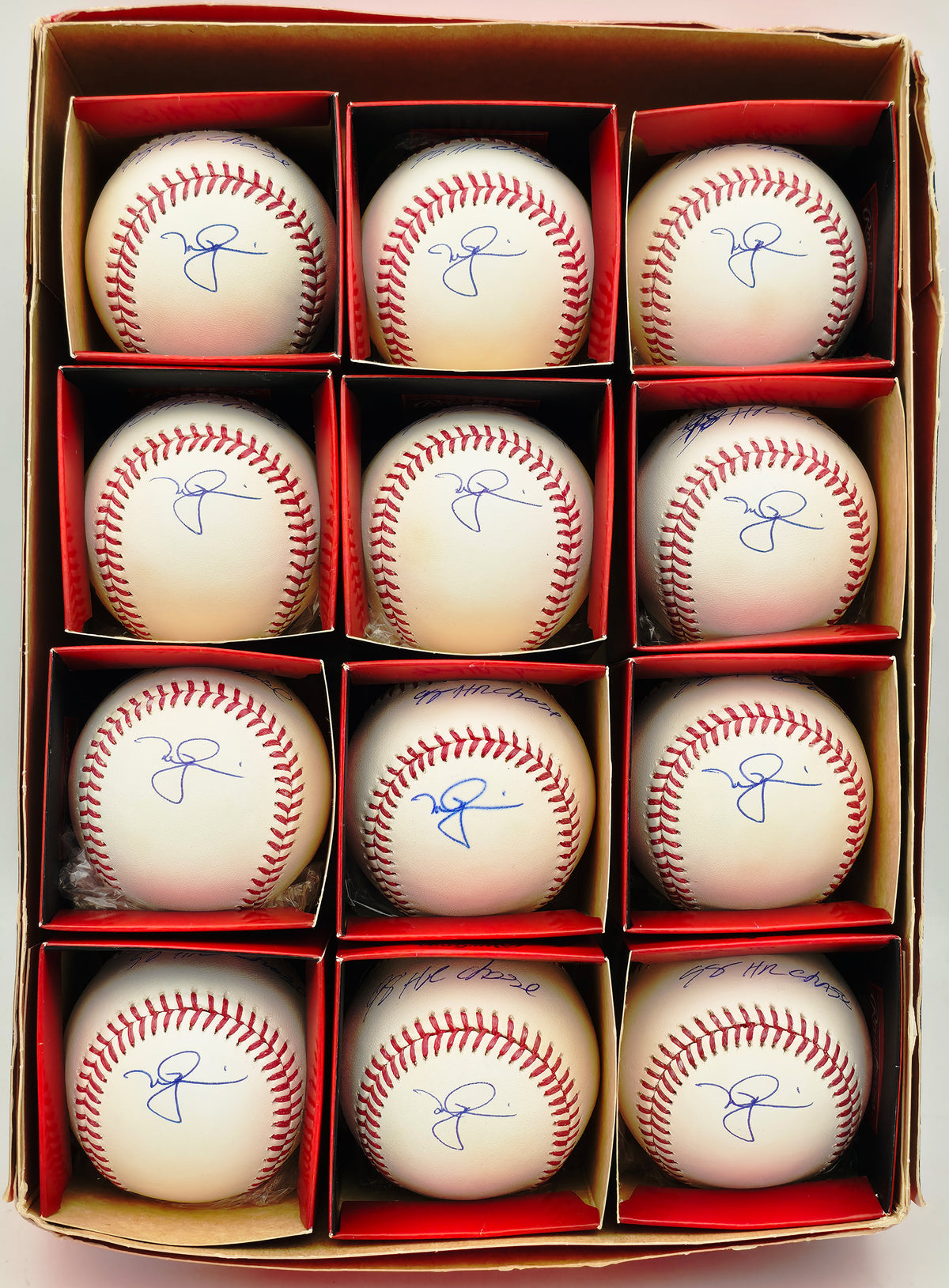 Mark McGwire & Sammy Sosa Autographed Official MLB Baseball 12 Count Lot "98 HR Chase" (Damaged) Beckett BAS Witness Stock #268005