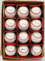 Sammy Sosa Autographed Rawlings Official MLB Baseball 12 Count Lot Chicago Cubs "609 HR & 98 NL MVP" (Damaged) Beckett BAS Witness Stock #268006