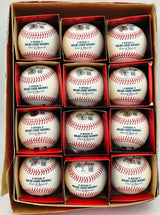 Sammy Sosa Autographed Rawlings Official MLB Baseball 12 Count Lot Chicago Cubs "609 HR & 98 NL MVP" (Damaged) Beckett BAS Witness Stock #268006