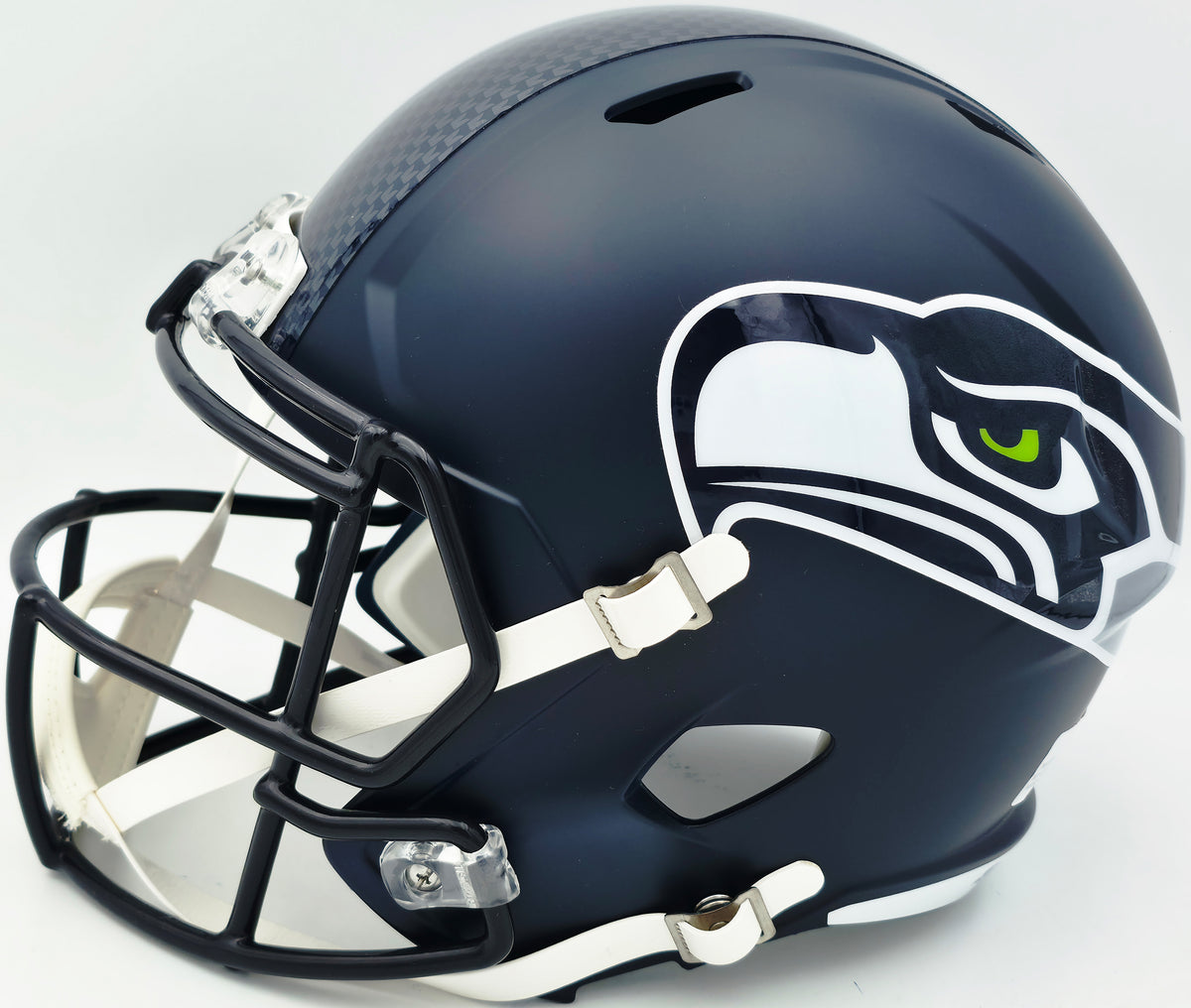Jadarian Price Autographed Seattle Seahawks Blue Full Size Speed Replica Helmet Beckett BAS Witness Stock #268012