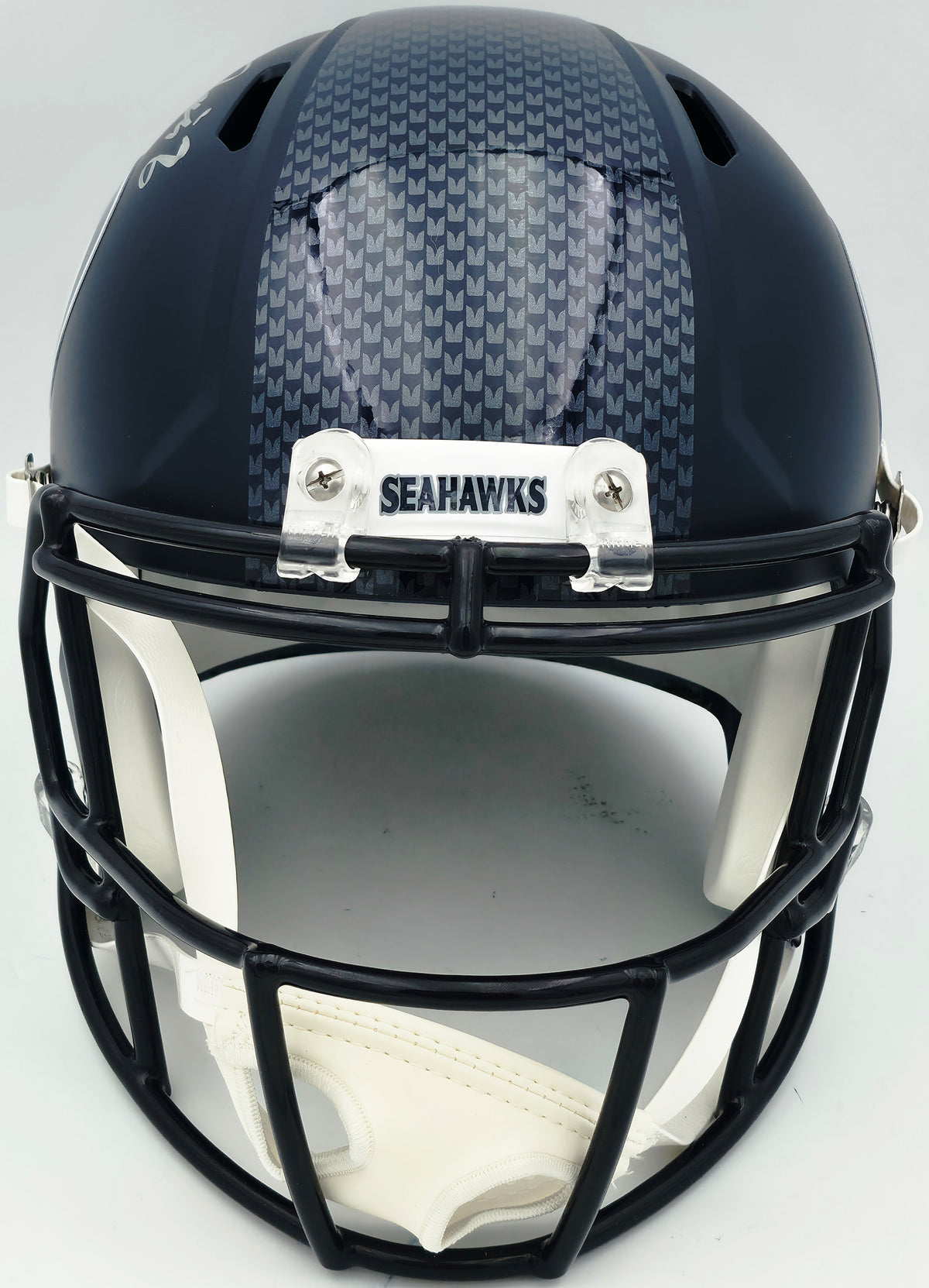 Jadarian Price Autographed Seattle Seahawks Blue Full Size Speed Replica Helmet Beckett BAS Witness Stock #268012