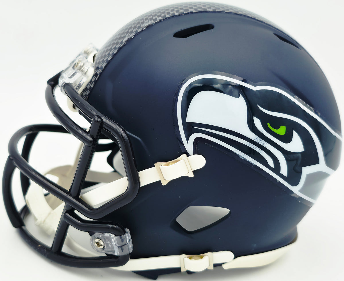 Jadarian Price Autographed Seattle Seahawks Blue Speed Mini Helmet Beckett BAS Witness Stock #268030