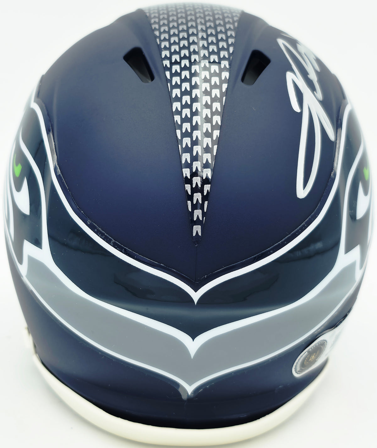 Jadarian Price Autographed Seattle Seahawks Blue Speed Mini Helmet Beckett BAS Witness Stock #268030