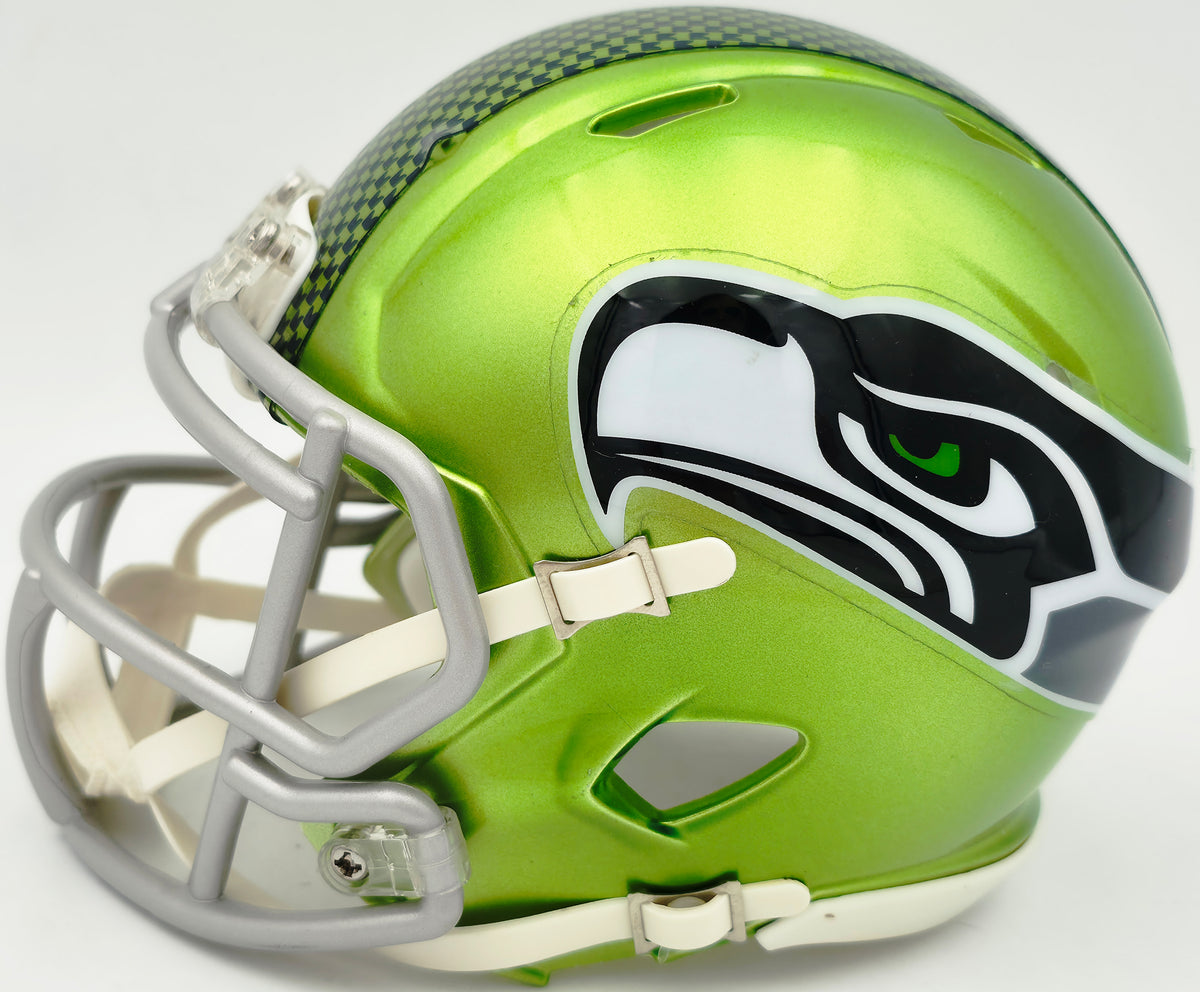 Jadarian Price Autographed Seattle Seahawks Flash Green Speed Mini Helmet Beckett BAS Witness Stock #268032