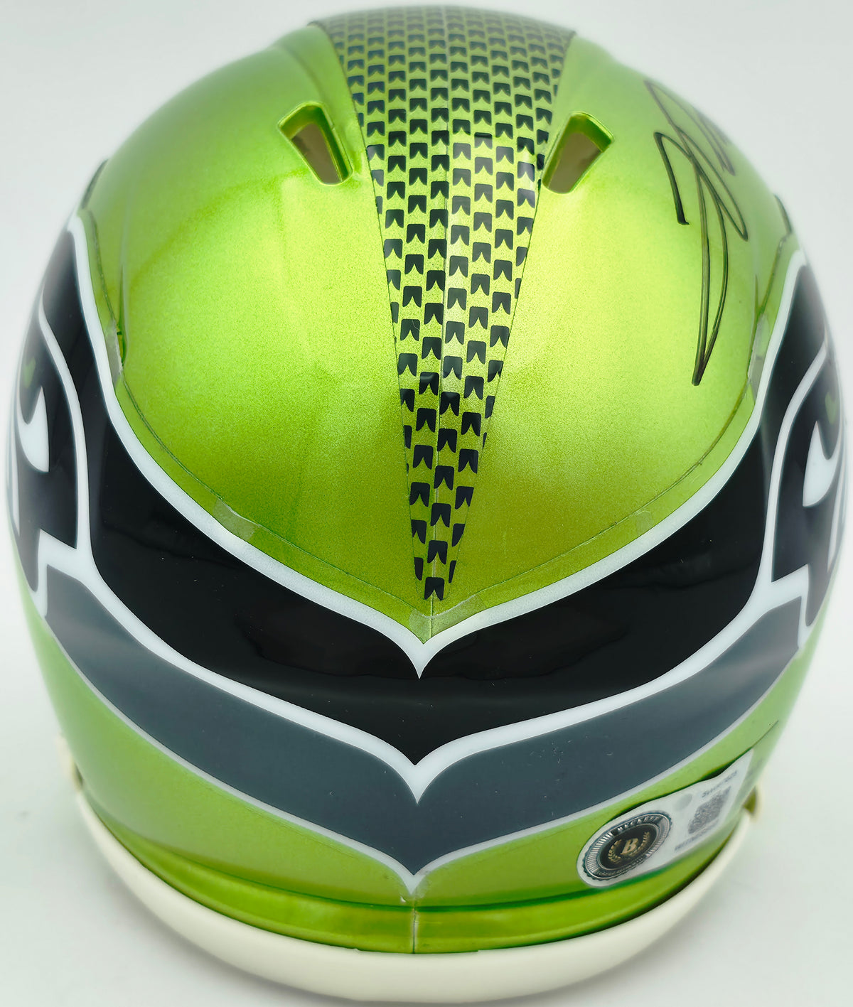 Jadarian Price Autographed Seattle Seahawks Flash Green Speed Mini Helmet Beckett BAS Witness Stock #268032