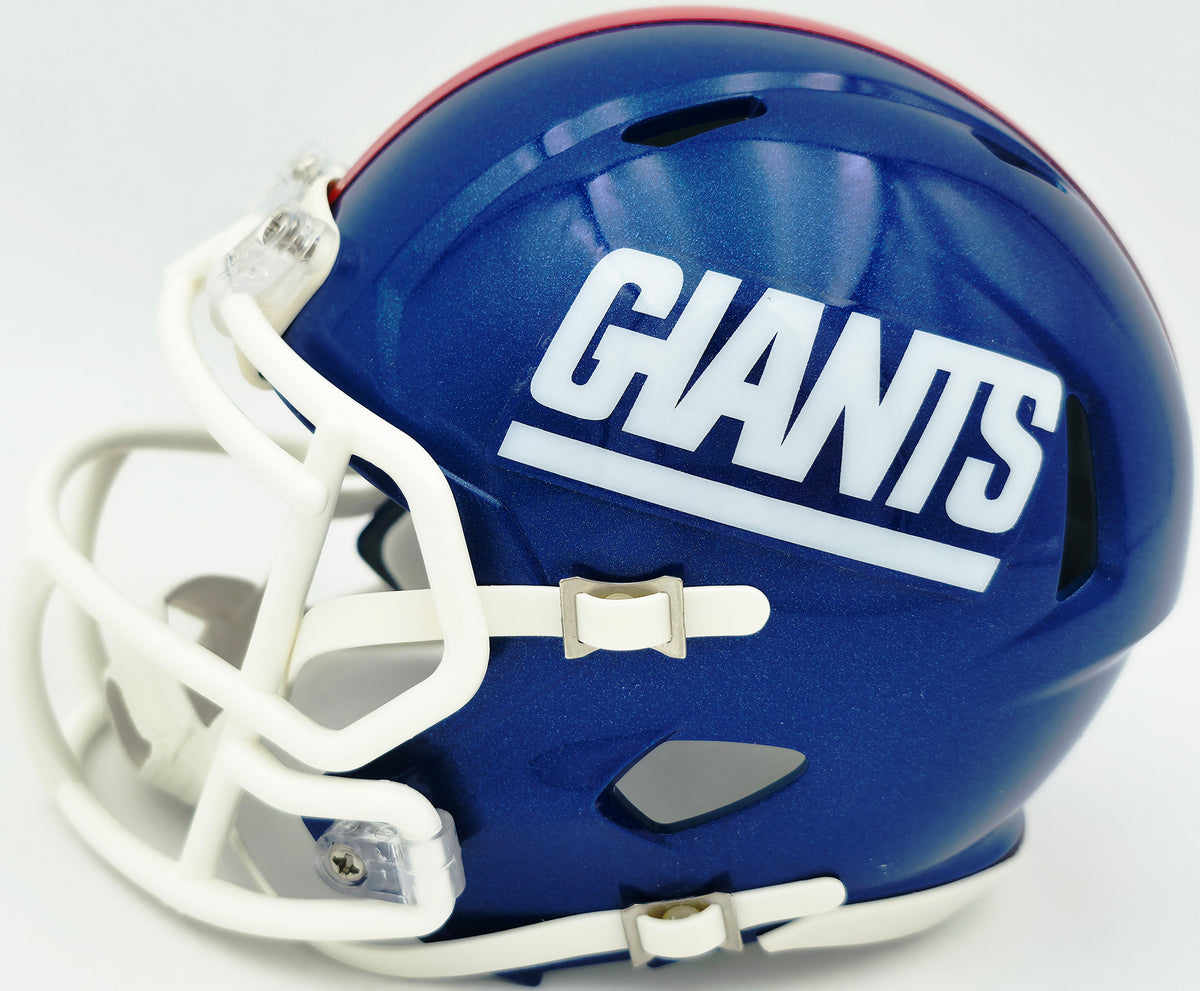 Jason Pierre-Paul Autographed New York Giants Blue Color Rush Speed Mini Helmet JSA Witness Stock #268042