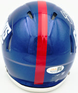 Jason Pierre-Paul Autographed New York Giants Blue Color Rush Speed Mini Helmet JSA Witness Stock #268042