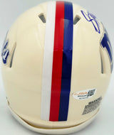 Jason Pierre-Paul Autographed New York Giants Cream Retro Speed Mini Helmet JSA Witness Stock #268043