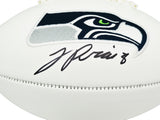 Jadarian Price Autographed Seattle Seahawks White Seahawks Logo Football Beckett BAS Witness Stock #268028