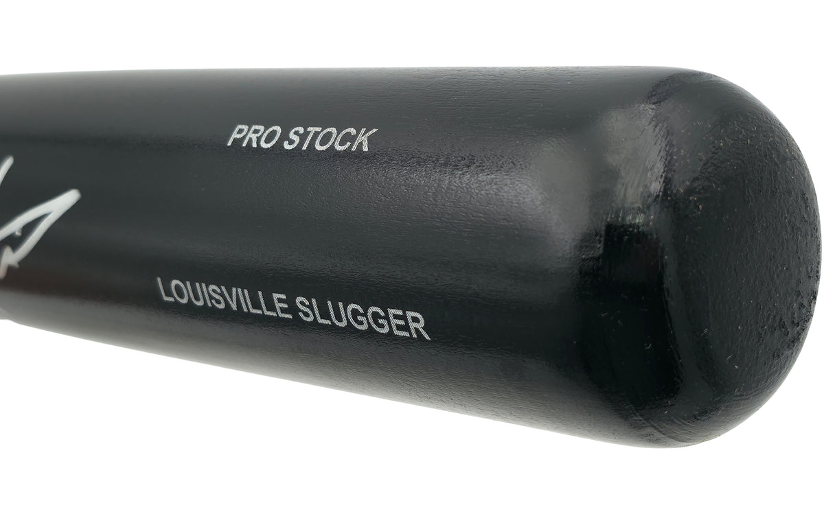 Lazaro Montes Autographed Black Louisville Slugger Pro Stock Bat Seattle Mariners MCS Holo Stock #268003