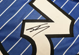 Orlando Magic Shaquille O'Neal Autographed Blue Pinstripe Jersey Beckett BAS Witness Stock #267978