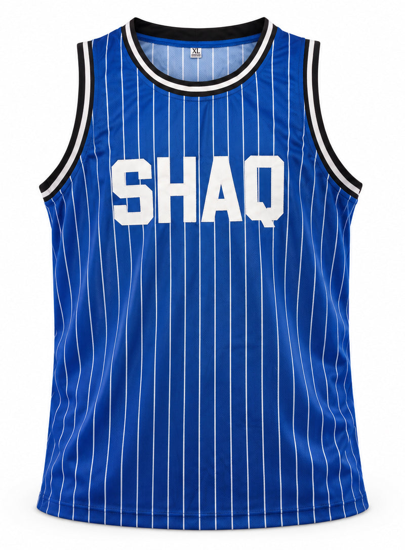 Orlando Magic Shaquille O'Neal Autographed Blue Pinstripe Jersey Beckett BAS Witness Stock #267978
