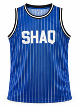 Orlando Magic Shaquille O'Neal Autographed Blue Pinstripe Jersey Beckett BAS Witness Stock #267978