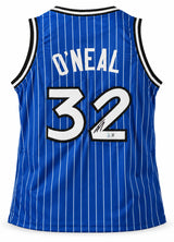 Orlando Magic Shaquille O'Neal Autographed Blue Pinstripe Jersey Beckett BAS QR Stock #267980